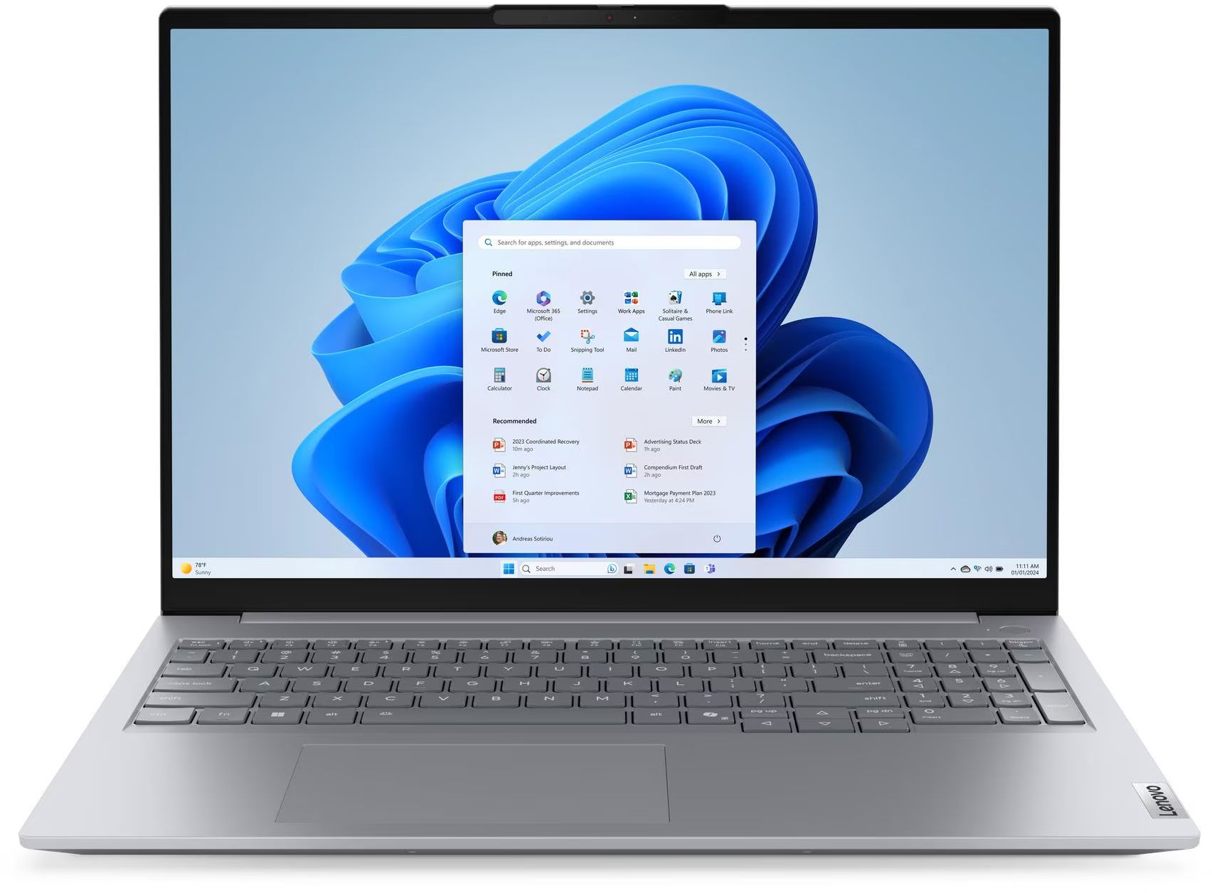 Laptop Lenovo - ThinkBook 16 G8 IAL, 16'', FHD+, Core 7, 8GB/512GB