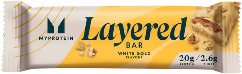 Layered Bar, aur alb, 60 g, Myprotein