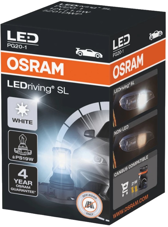 Bec auto LED Osram - PS19W, 5201DWP, LEDriving SL