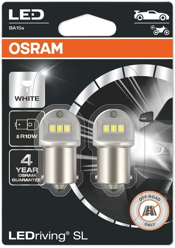 Becuri auto LED Osram - LEDriving, SL, R10W, 1.2W, 2 bucăți, albe