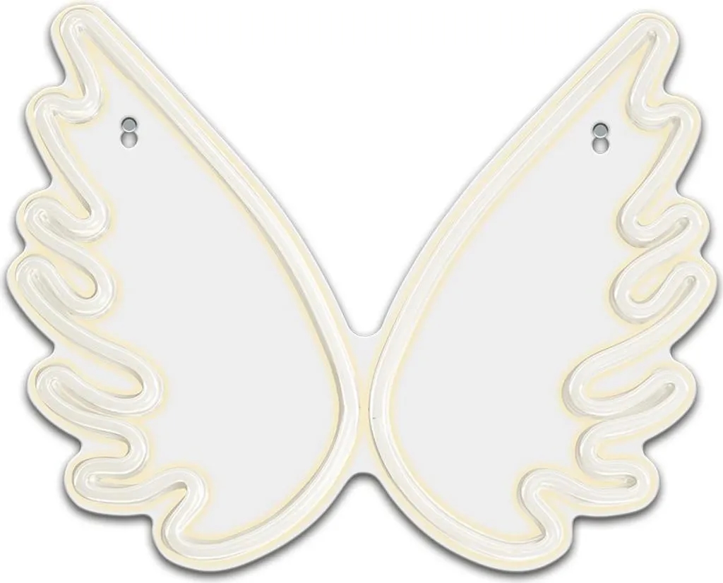 Lampă decorativă LED Forever Light - Aripi, neon, 4.06W, alb