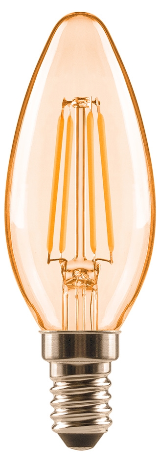 Bec LED Osram - Classic Filament Gold, E14, B33, 2400K, 380 lm