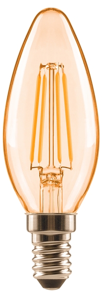 Bec LED Osram - Classic Filament Gold, E27, B33, 2400K, 380 lm