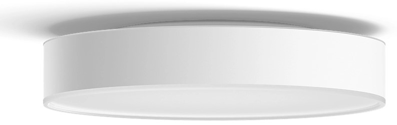 Plafonier LED Philips - Hue Devere, M, IP44, 19.2W, dimmer, alb