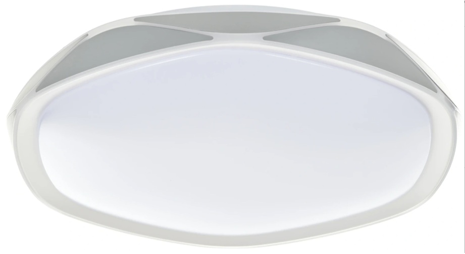 Plafoniera LED cu control inteligent Elbulgaria - Diamond, 4000T/500 GY, 80W, IP20, gri