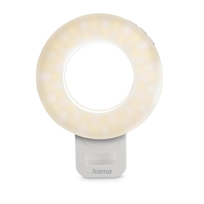 Lampă LED ring Hama – ToGo, 3 moduri, albă
