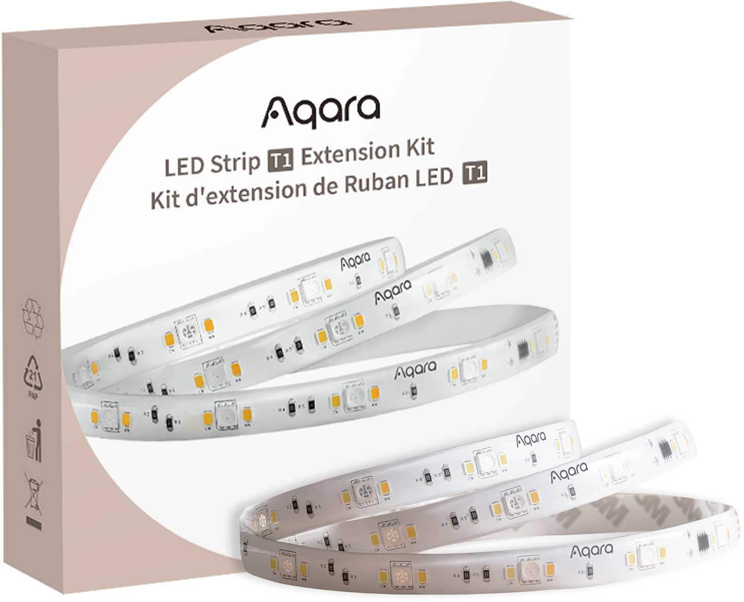 Bandă LED inteligentă Aqara - T1 Extension, 1 m, albă