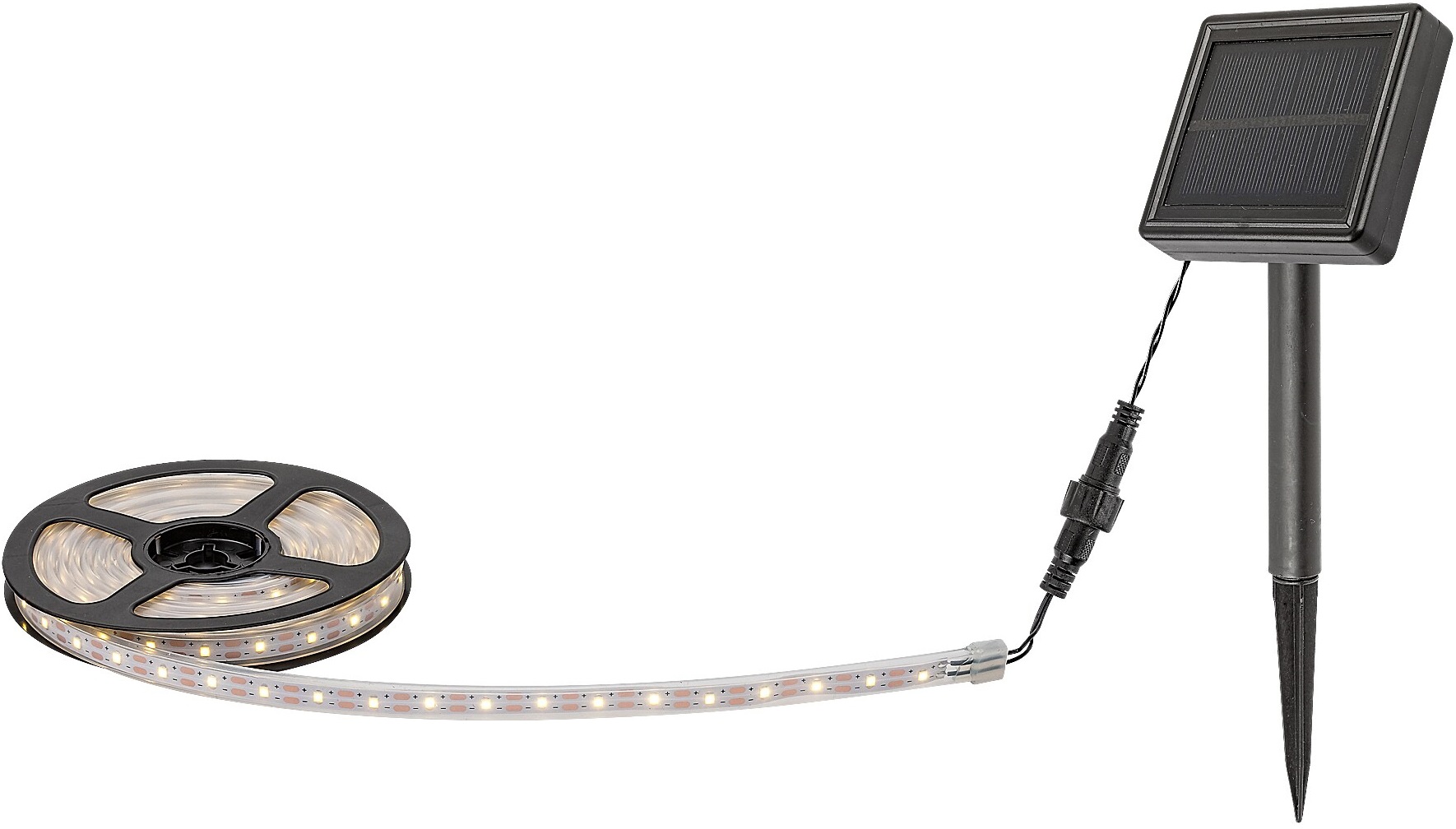 Banda solara LED Rabalux - Ansoo 77016, IP 44, 0.26 W, DC 3.2 V, 30 lm, 3000 k, negru