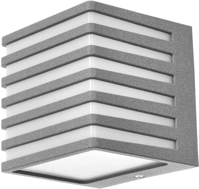 Aplica LED exterior Elbulgaria - Stockholm, 12W, IP44, 4000K, mic, gri