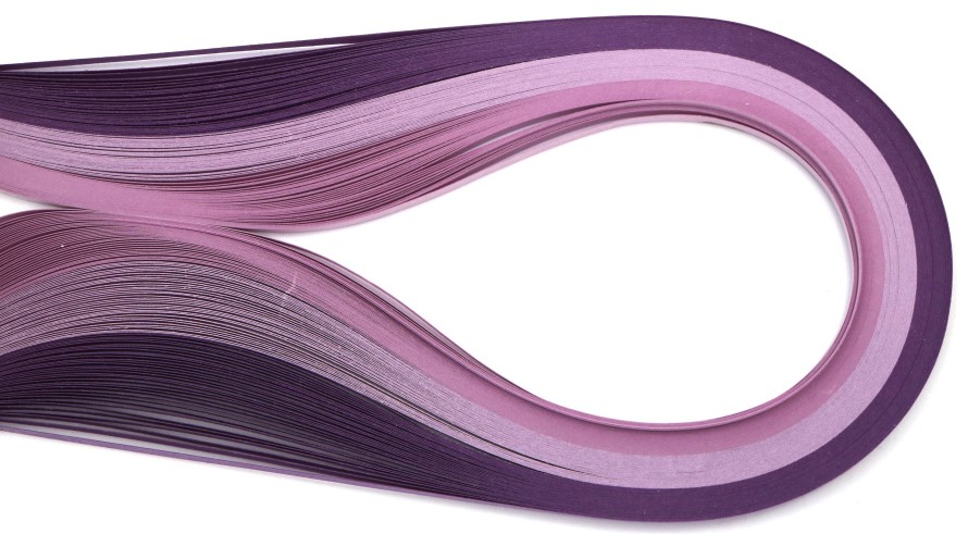 Panglici pentru quilling Em art - 5 mm/39 cm, mov(100 buc.)