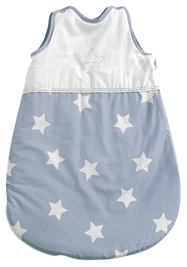 Sac de dormit de vară  Lorelli - Stele, Blue Grey Mist, 0.5 Tog, 0-6 luni