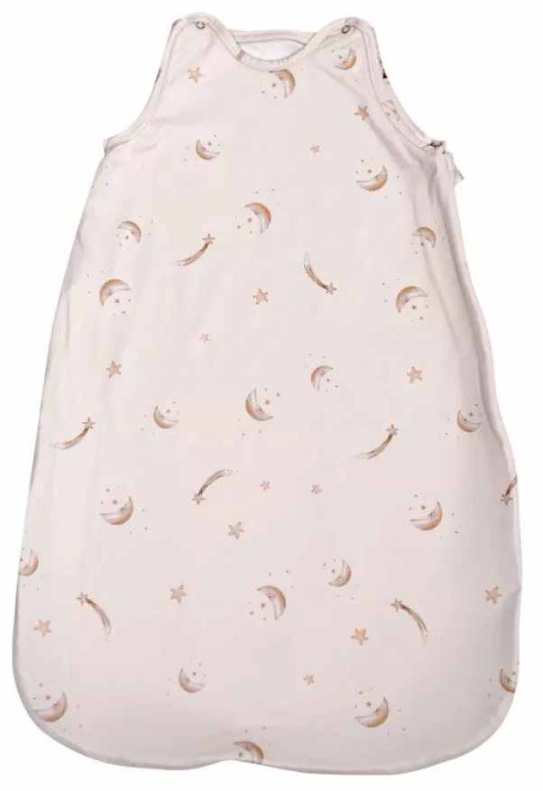 Sac de dormit de vara cu pietre stralucitoare Lorelli - Comete, 85 cm, Ekru