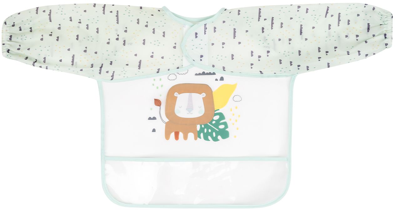 Bavetă cu mâneci și buzunar KikkaBoo - Savanna, Mint