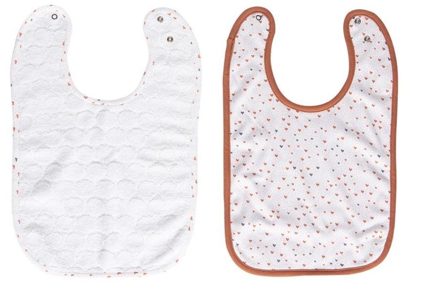Bavete Bebe-Jou - Fabulous Hearts, 2 buc