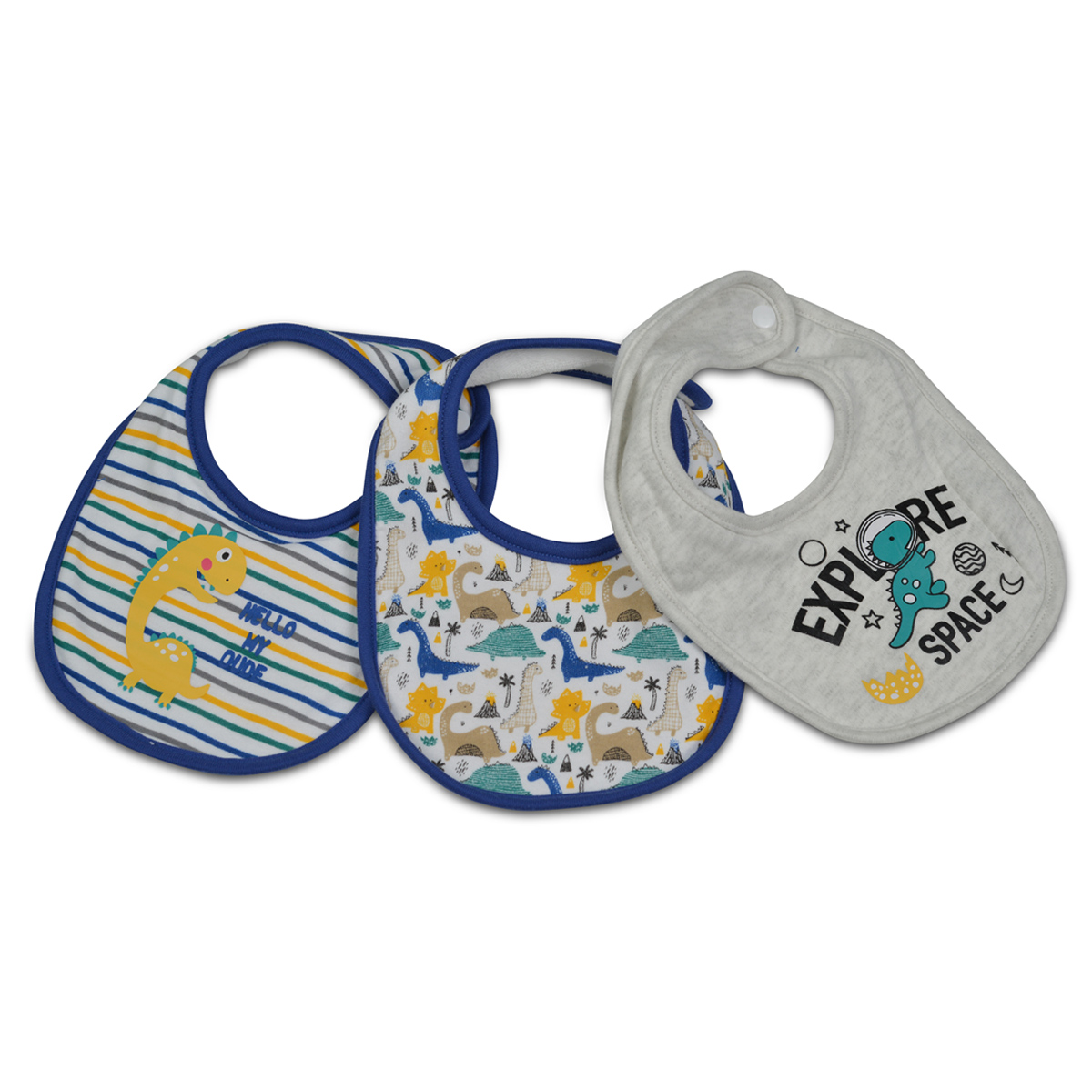 Set bavete Cangaroo - Kay, 3 buc, albastru