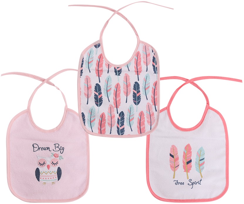 Bavete Lorelli Baby Care - Pentru fetiță, set de 2 buc