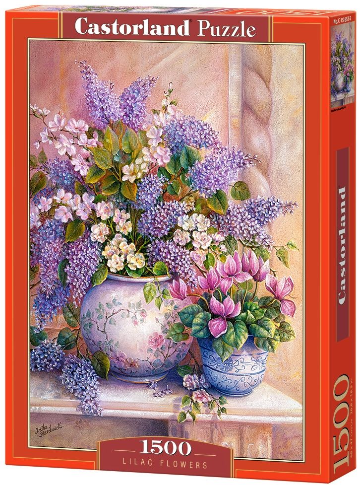 Puzzle Castorland din 1500 de piese - Flori de liliac, Trisha Hardwick
