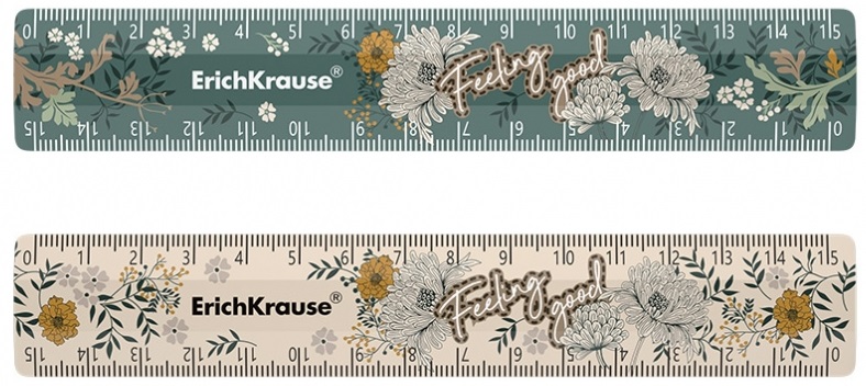 Rigla Erich Krause Natural Life - 15 cm, asortiment