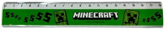 Riglă Minecraft Pixel - 18 cm