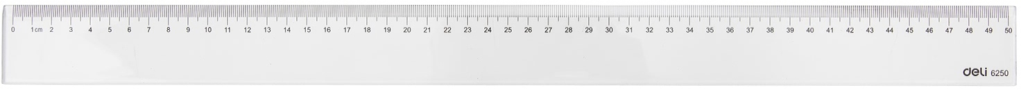 Rigla de desen Deli Essential - E6250, 50 cm, transparent
