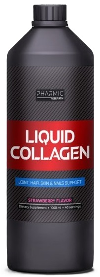 Liquid Collagen, căpșună, 1000 ml, Pharmic Research