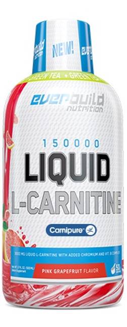 Liquid L-Carnitine + Green Tea, portocală, 500 ml, Everbuild