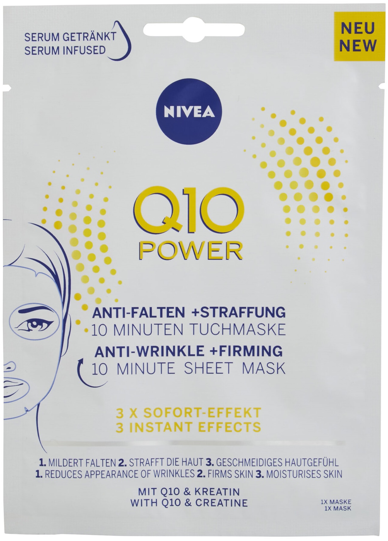 Nivea Q10 Mască folie Power, 1 buc