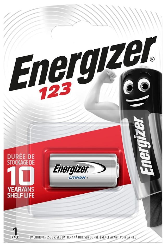 Baterie foto litiu Energizer – CR123A, 3V, 1 bucată