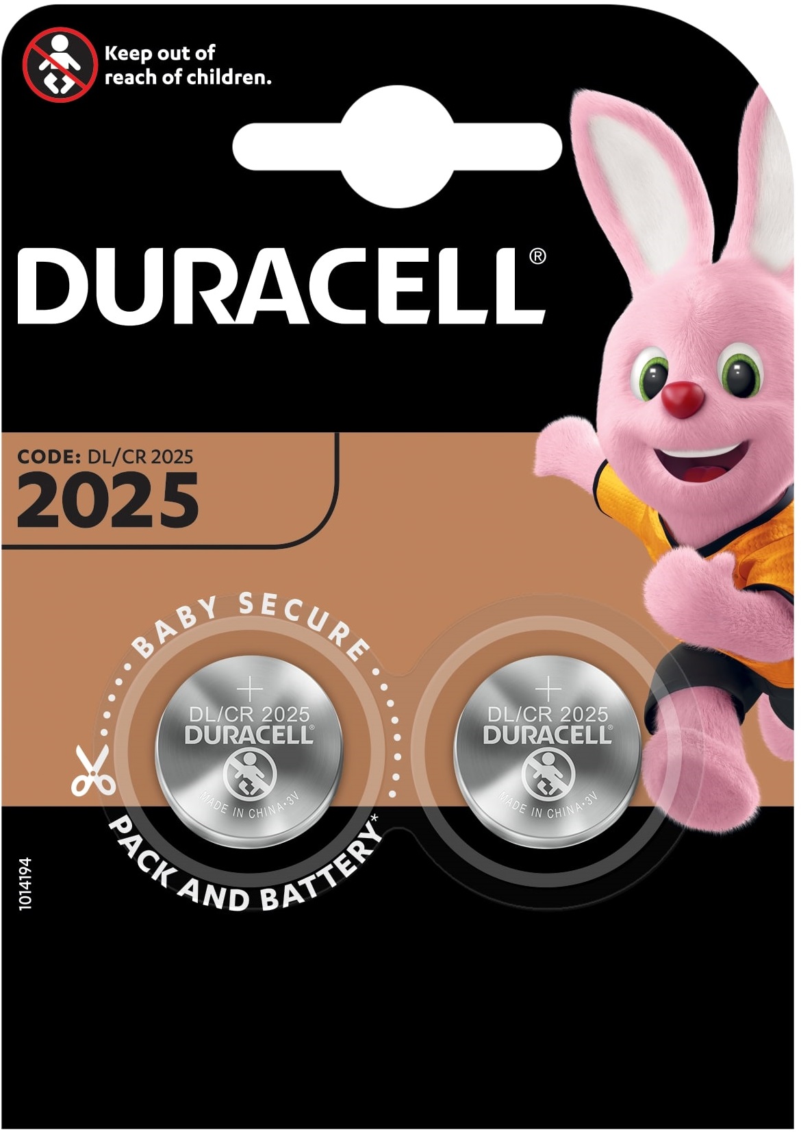 Baterii cu litiu  Duracell - 2025, 2 buc.