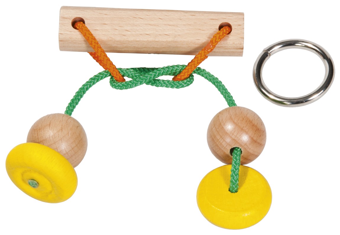Puzzle logic 3D din lemn Fridolin - Eliberează inelul