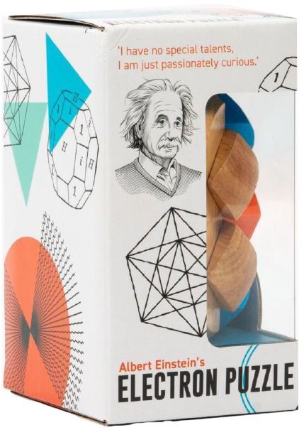 Puzzle logic 3D din lemn Professor Puzzle - Albert Einstein: Puzzle cu electroni
