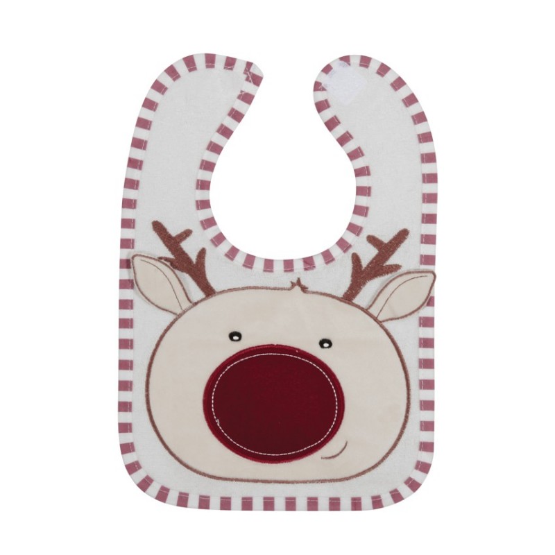 Baveta cu broderie Lorelli Baby Care - 3D cerb