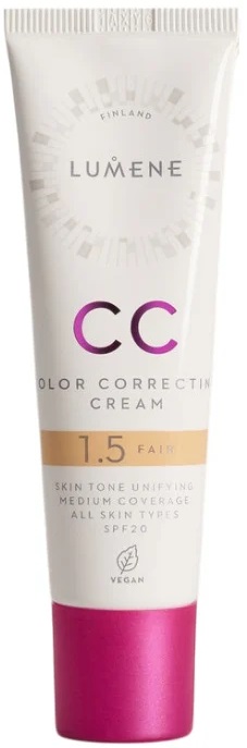 Lumene Vegan CC Cremă 7 în 1, 1.5 Fair, SPF20, 30 ml