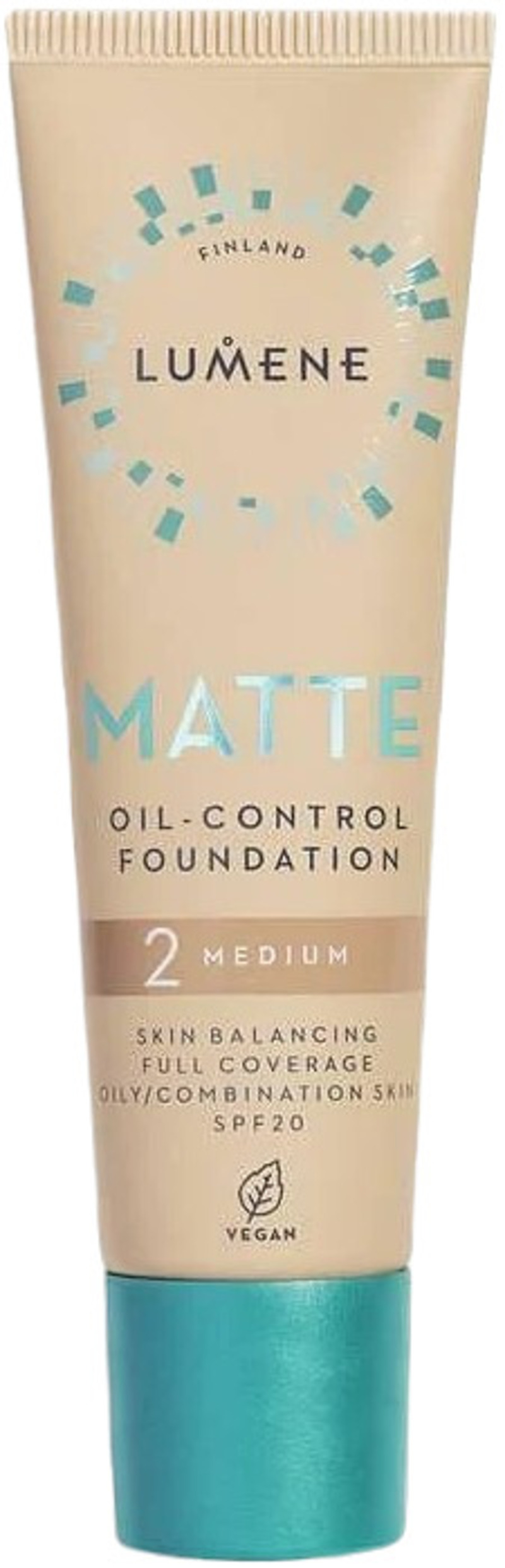 Lumene Fond de ten de lunga durata Matte Oil Control, 02 Medium, SPF20, 30 ml