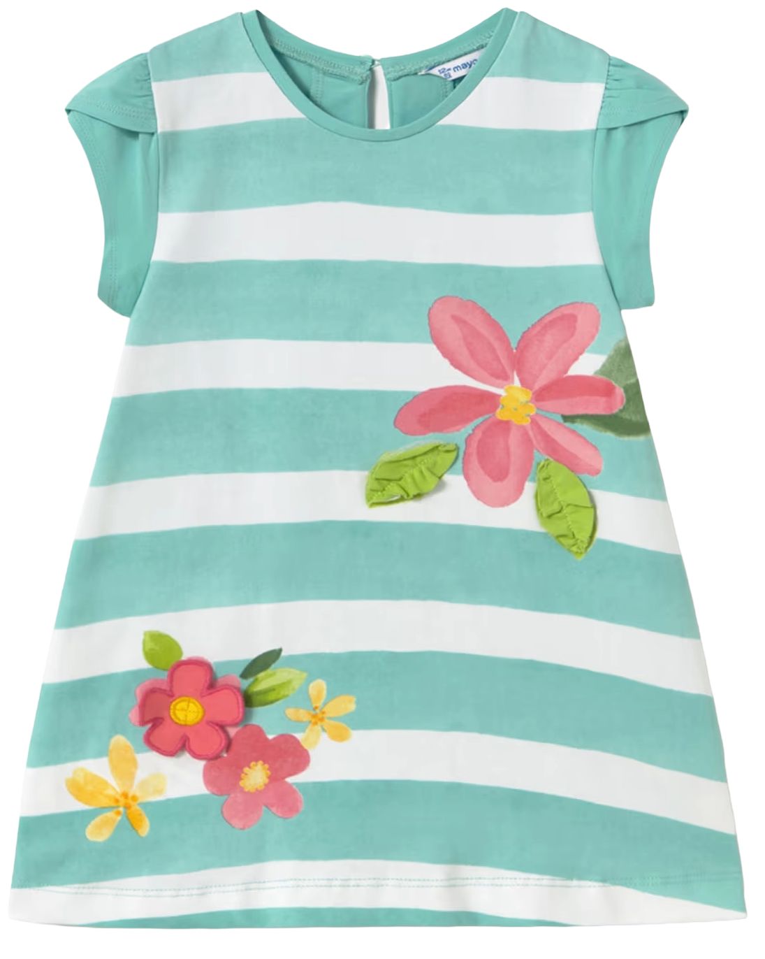Rochie de vară Mayoral - Cu imprimeu floral, verde, 6 m