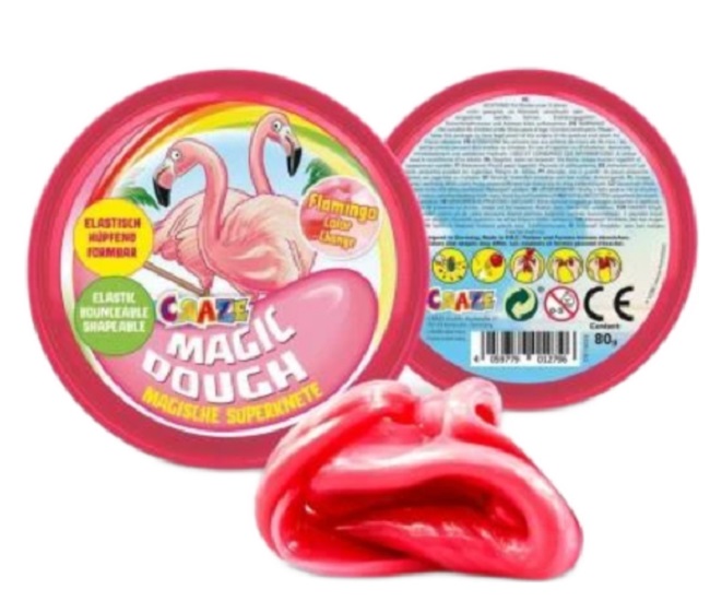 Plastilină magica multicolor  Craze - Flamingo, 80 g, Sortiment