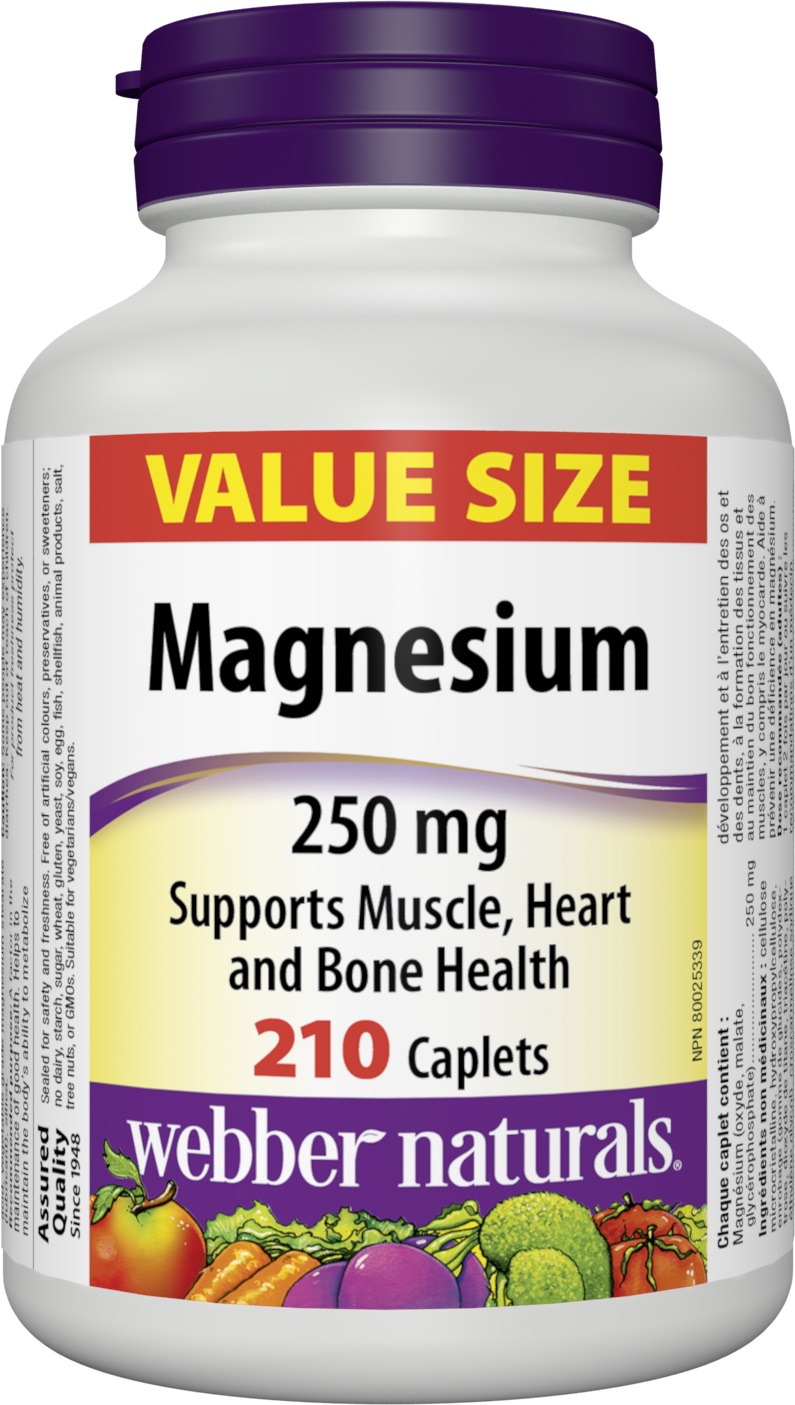 Magnesium, 250 mg, 210 capsulete, Webber Naturals