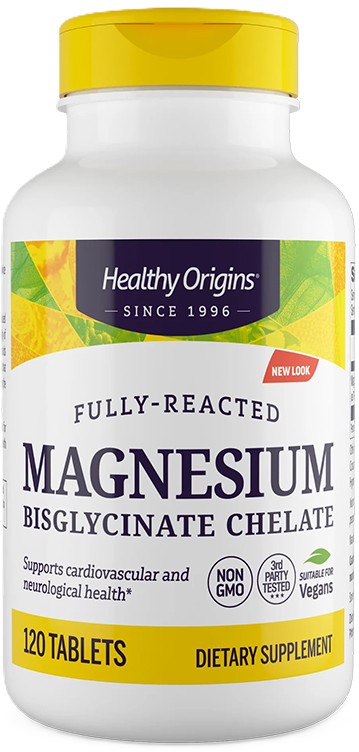 Magnesium Bisglycinate Chelate, 100 mg, 120 tablete, Healthy Origins