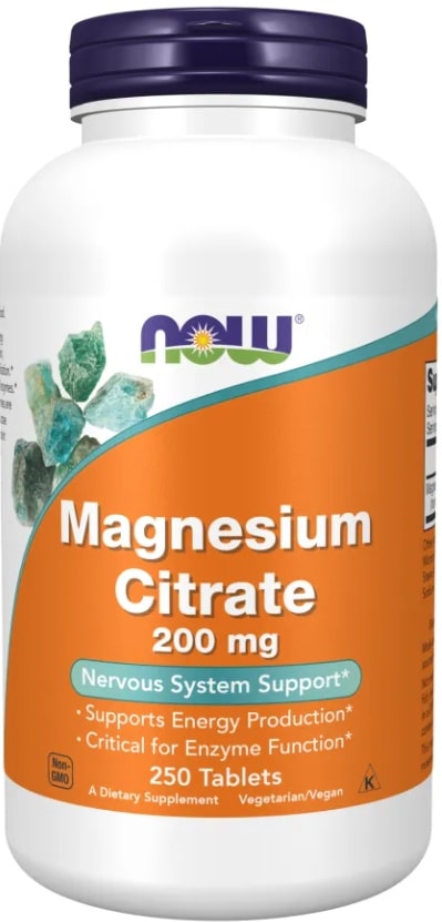Magnesium Citrate, 250 tablete, Now