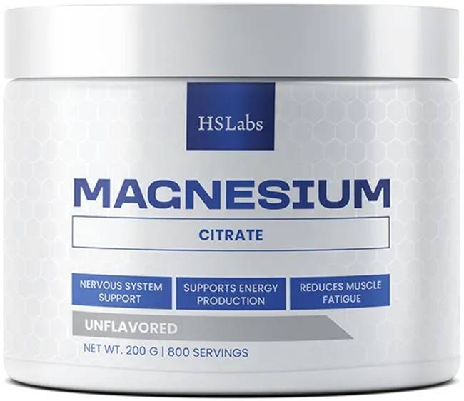 Magnesium Citrate, fără gust, 200 g, HS Labs