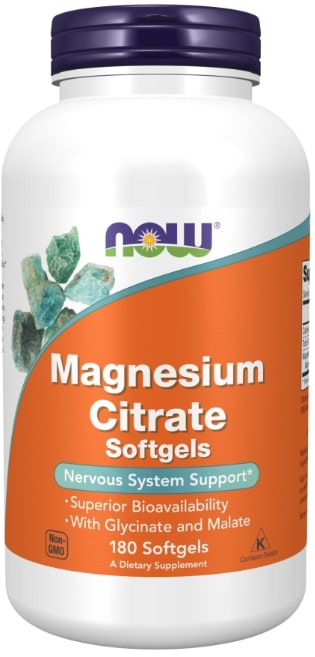 Magnesium Citrate Softgels, 180 capsule, Now