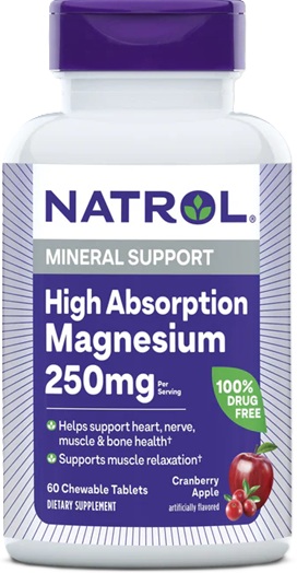 Magnesium High Absorption, 60 comprimate masticabile, Natrol