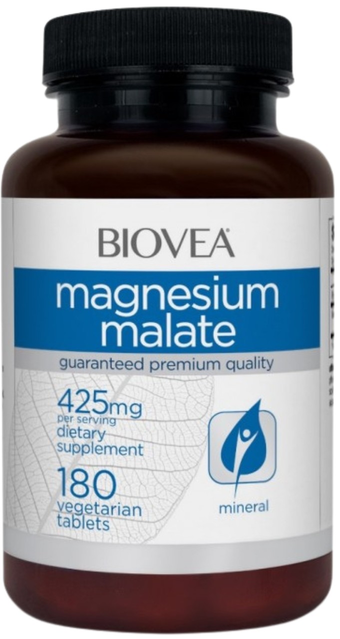 Magnesium Malate, 425 mg, 180 tablete, Biovea