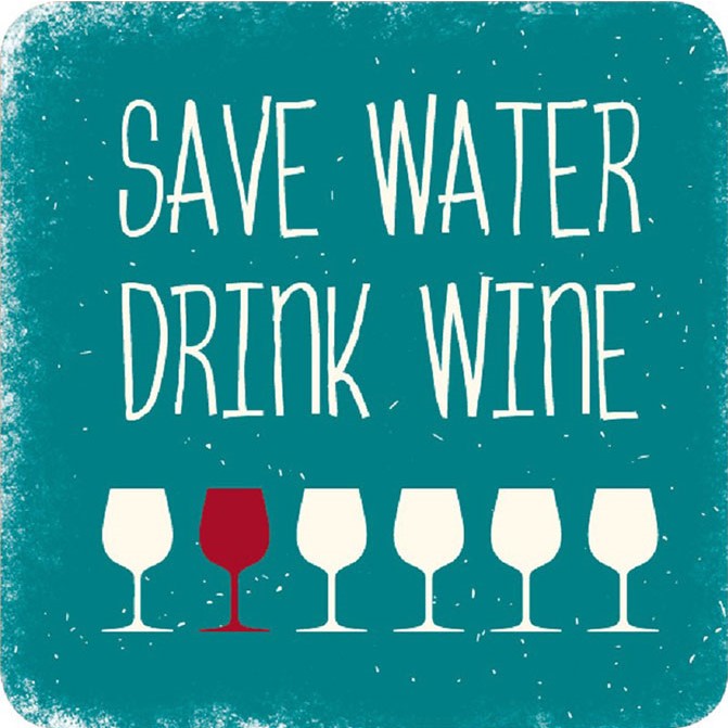 Magnet de frigider Gespaensterwald - Save water drinк wine