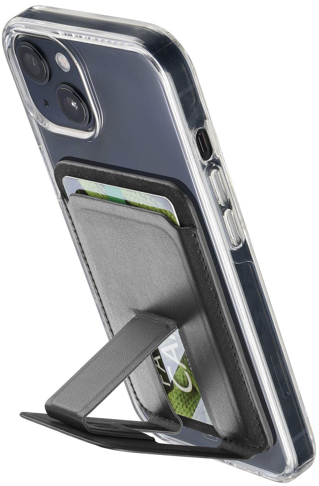 Suport pentru telefon Cellularline - Pocket Stand Mag, negru