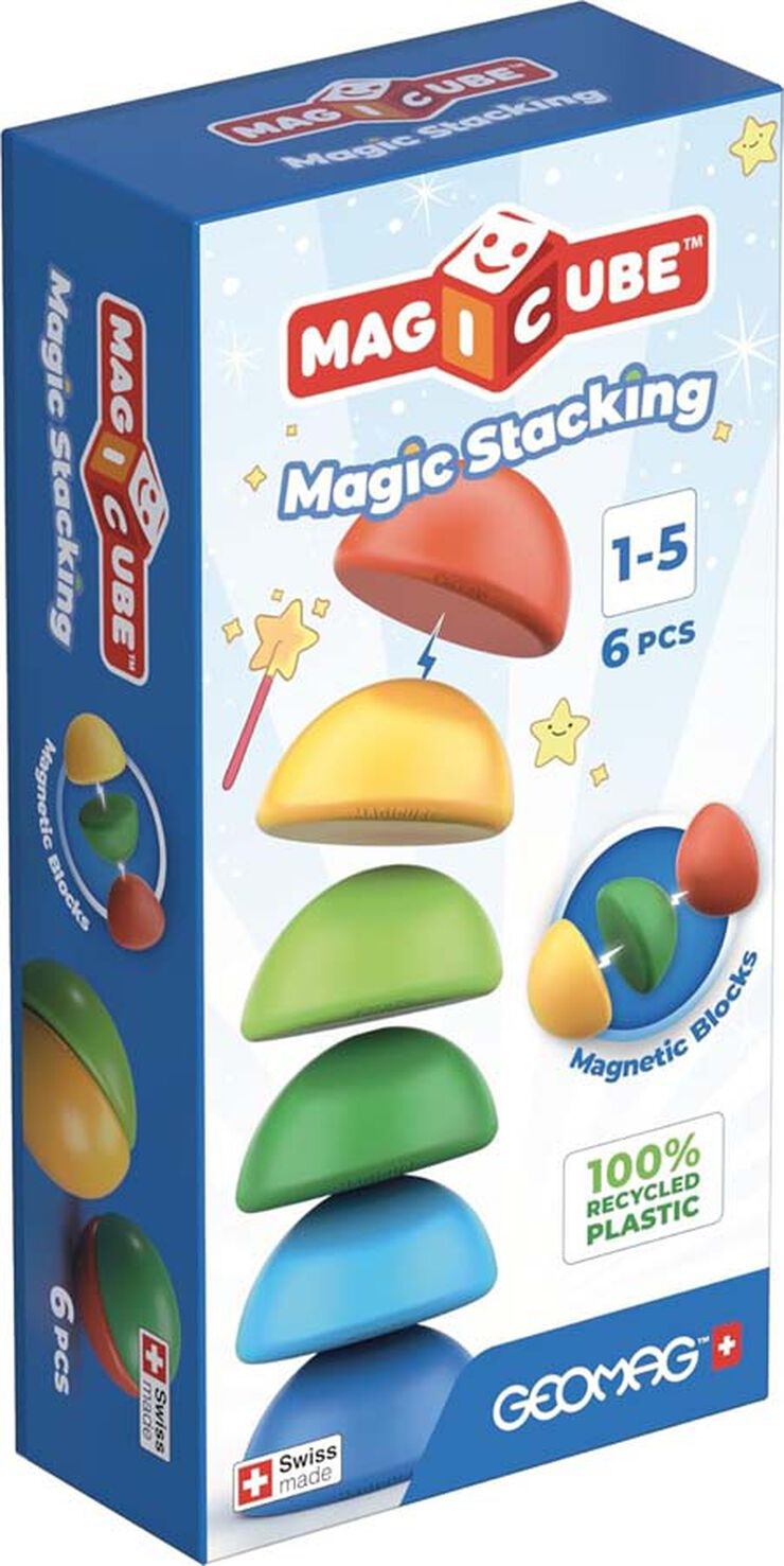 Constructor magnetic  Geomag -Cub magic, 6 piese