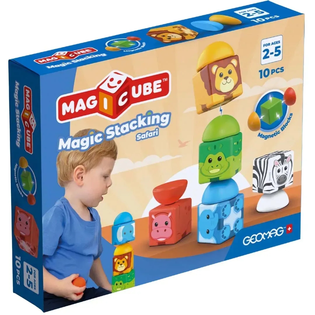 Constructor magnetic Geomag - Magicube, Safari, 10 piese