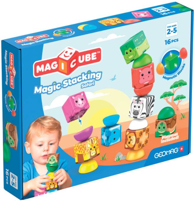 Constructor magnetic Geomag - Magicube, Safari, 16 piese