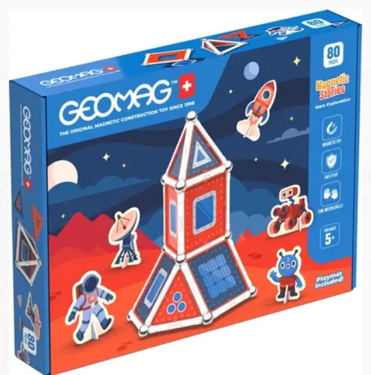 Constructor magnetic Geomag - Povești magnetice, Marte, 80 piese