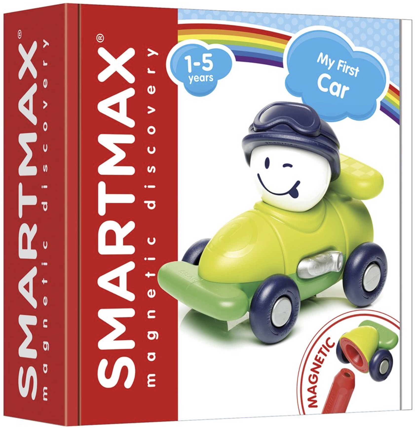 Constructor magnetic Smart Games - Prima mea mașină, 6 piese